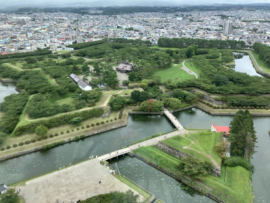 五稜郭タワーから見た五稜郭